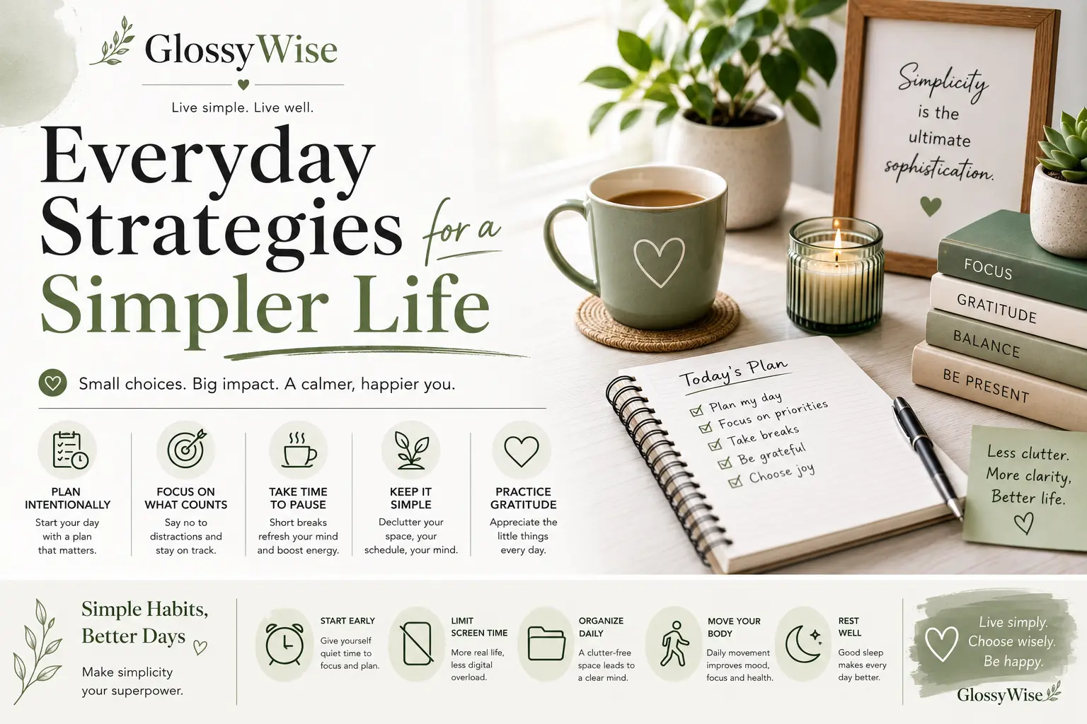 GlossyWise: Everyday Strategies for a Simpler Life.
