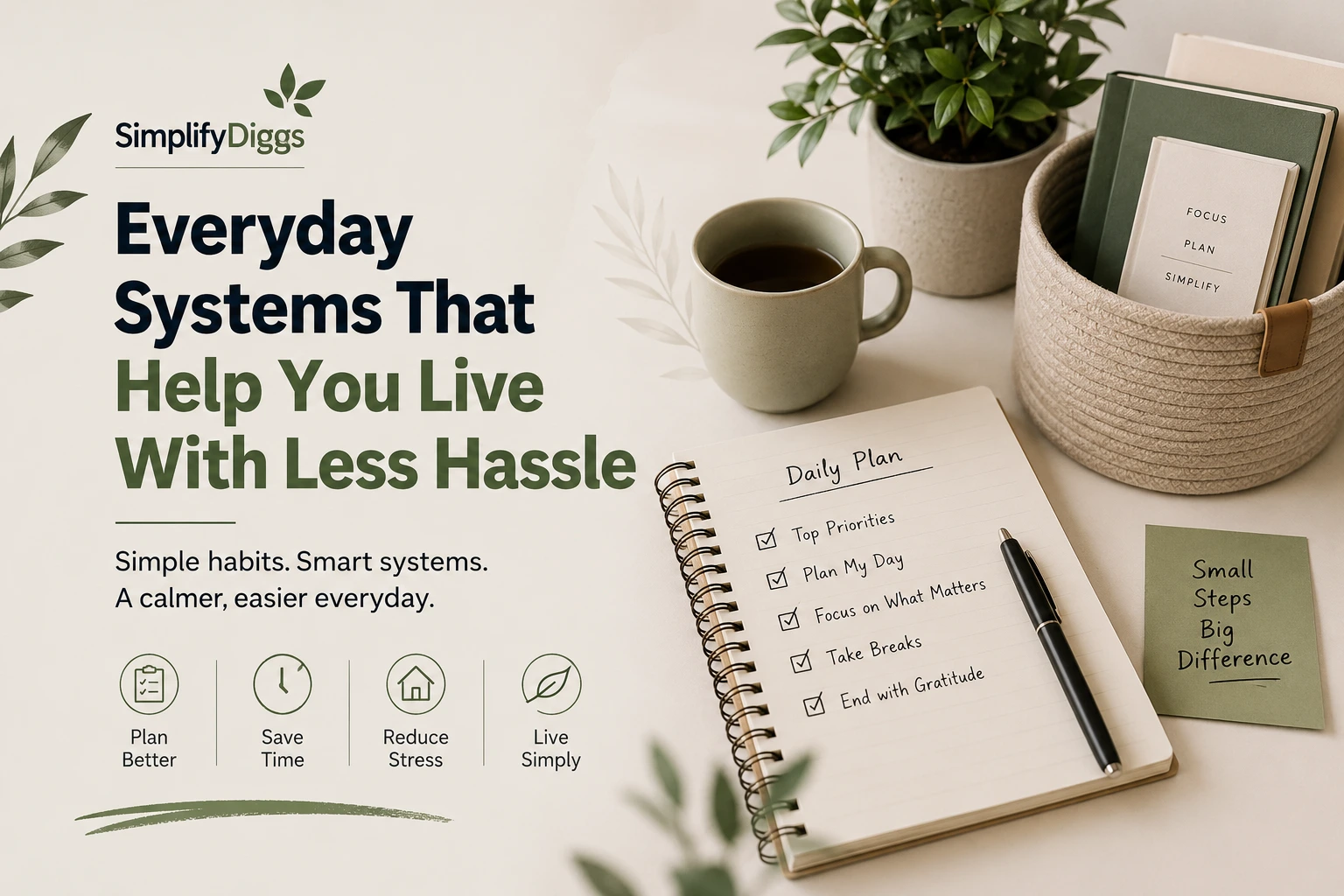 SimplifyDiggs: Everyday Systems That Help You Live With Less Hassle.