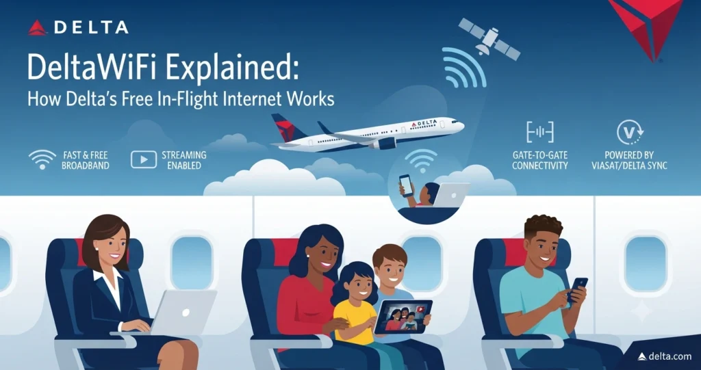 DeltaWiFi Explained How Delta’s Free In-Flight Internet Works.