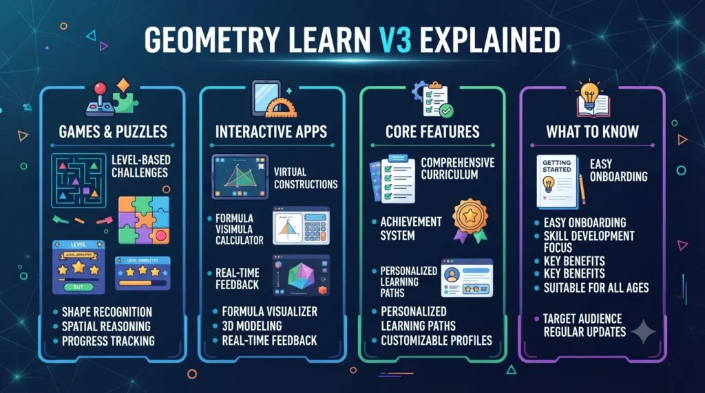 Geometry Learn V3 Explained Games, Apps, Features and What to Know.