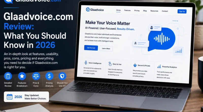 Glaadvoice com website review and digital content homepage