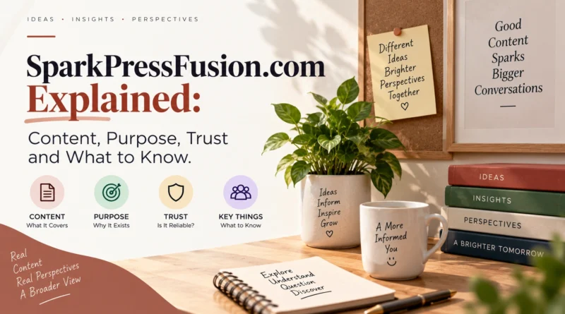 SparkPressFusion.com Explained Content, Purpose, Trust and What to Know.