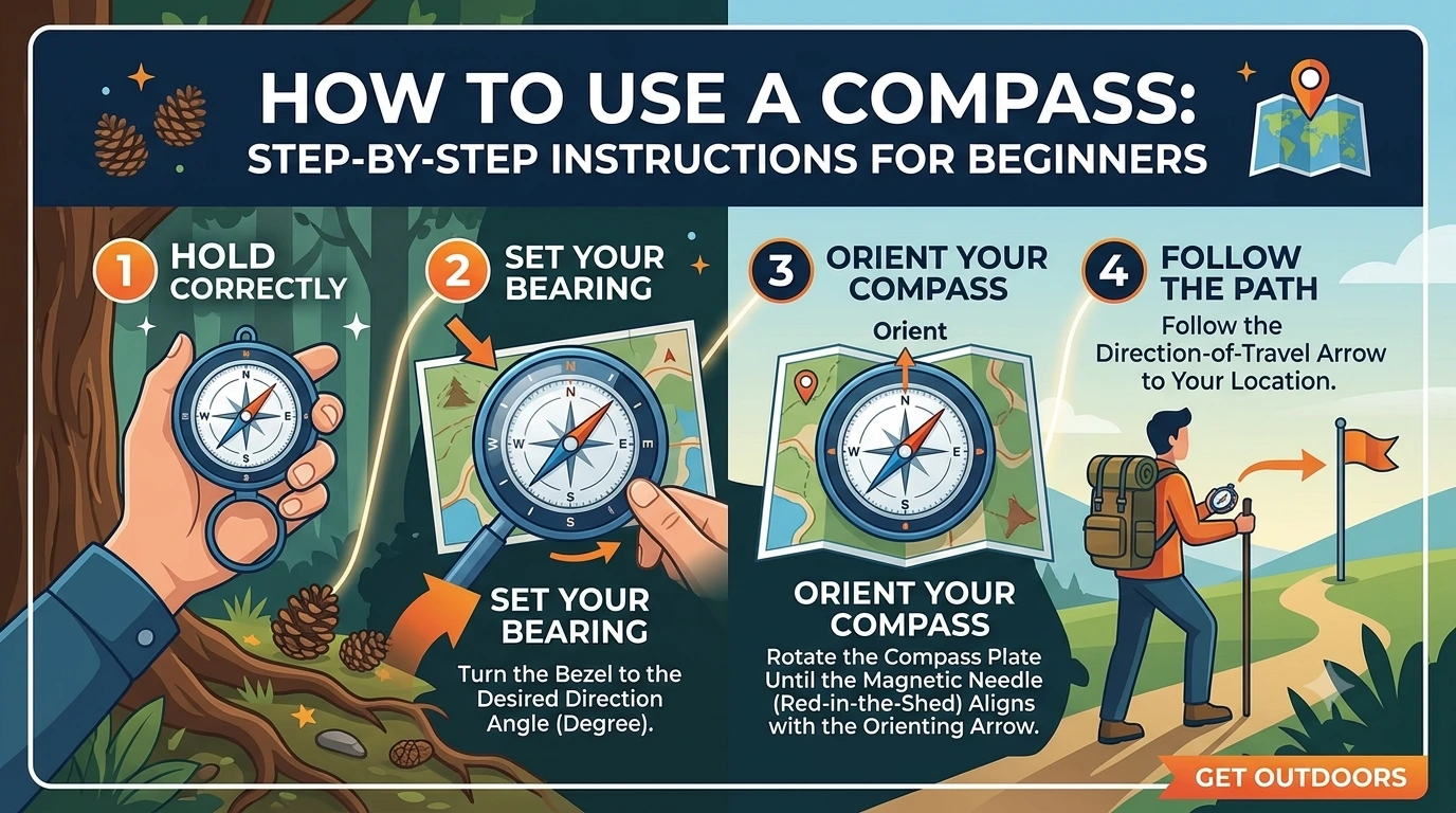 How to Use a Compass: Step-by-Step Instructions for Beginners.