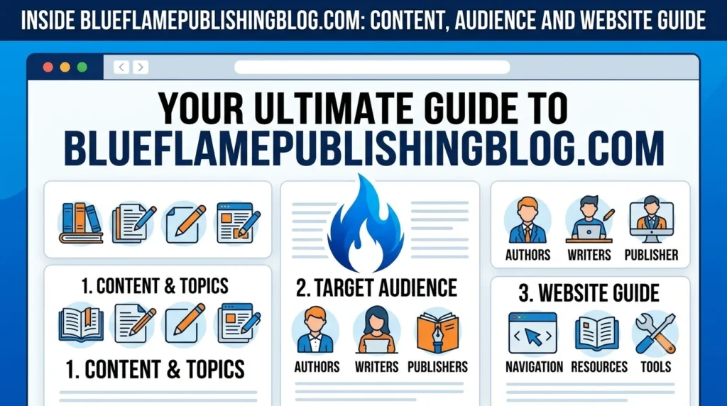 Inside BlueFlamePublishingBlog.com Content, Audience and Website Guide.