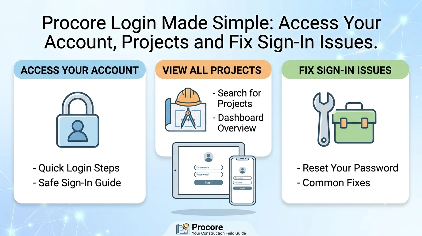 Procore Login Made Simple: Access Your Account, Projects and Fix Sign-In Issues.